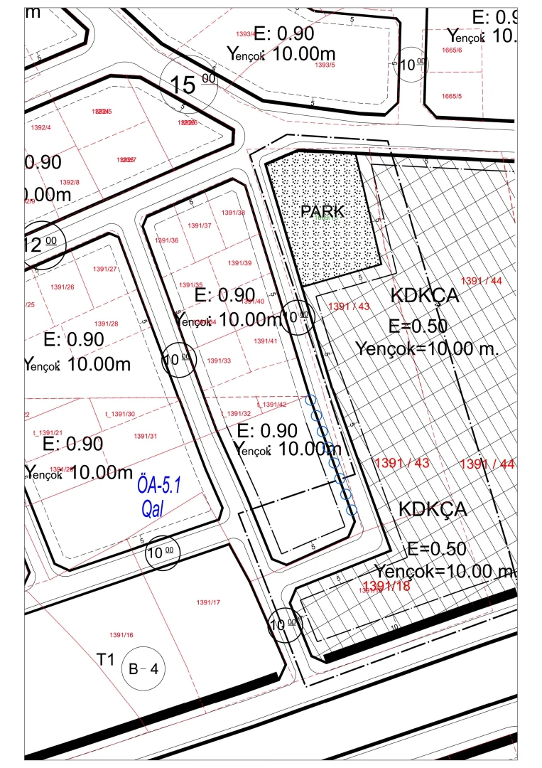 Büyükdere Mah. 1391 Ada 18-43-44 Parseller Plan Değişikliği